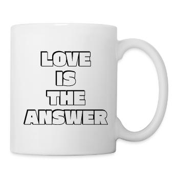 L’amour est la réponse - Mug blanc - blanc - Droite