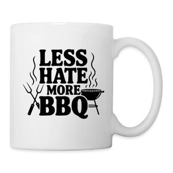 Moins de haine, plus de barbecue - Mug blanc - blanc - Droite
