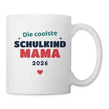 Schulkind Mama 2026 Einschulung - Einschulung - Tasse - Weiß - Rechts