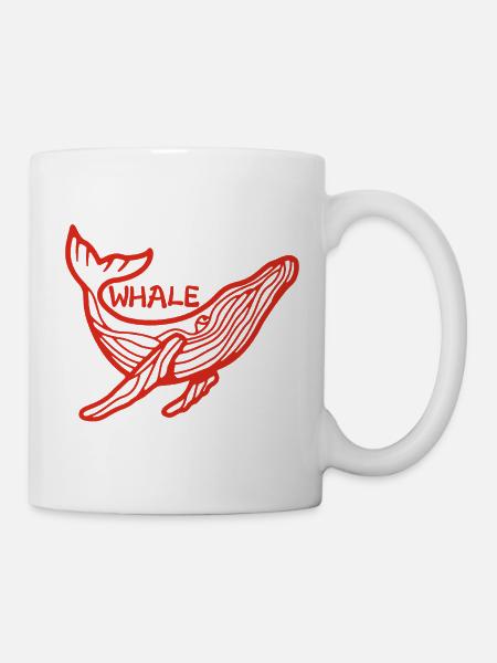 Der Riese der Ozeane (rot) - Tasse - Weiß