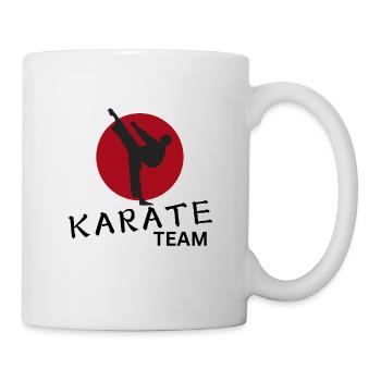 Silhouette Kick Against Red Circle - Mug - white - Right