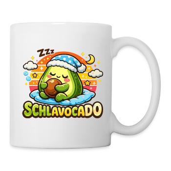  SCHLAFAVOCADO Müde Avocado Im Schlafanzug Mit - Tasse - Weiß - Rechts