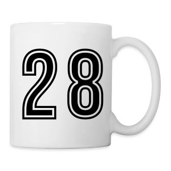 28 Symbole numérique - Mug blanc - blanc - Droite