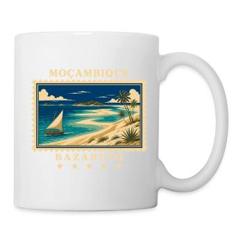 Mosambik Bazaruto Vintage Reisemarke - Tasse - Weiß - Rechts