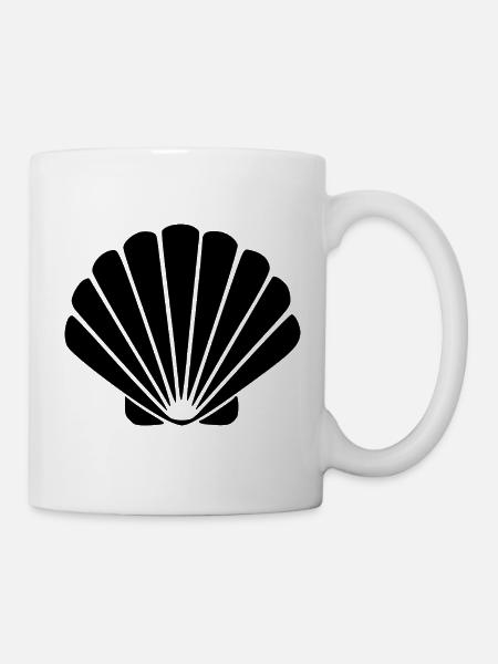 Jakobsmuschel Muschel Urlaub Strand Reise Geschenk - Tasse - Weiß