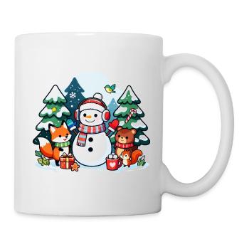 Cozy Snowman with Winter Friends - Mug - white - Right