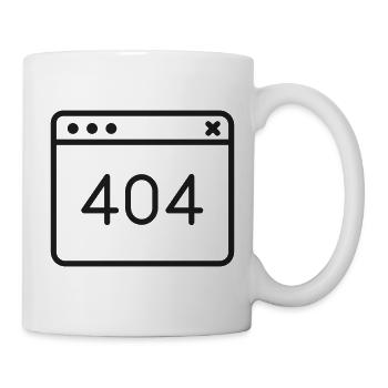 404 Error Page Line Icon Website Not Found Symbol - Mug - white - Right