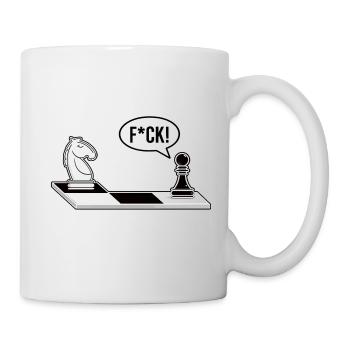 Chess Chessboard Chess Figure F*CK - Mug - white - Right