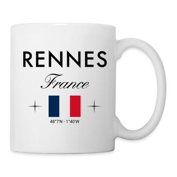 Rennes France Coordinates Travel Souvenir - Mug - white - Right