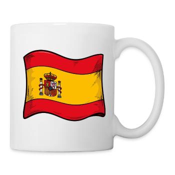 Style de dessin animé du drapeau espagnol - Mug blanc - blanc - Droite