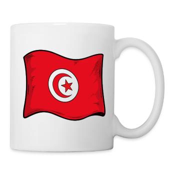 Tunisische Flagge  - Tasse - Weiß - Rechts