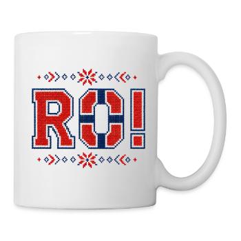 RO! Norvège 2026 Broderie - Mug blanc - blanc - Droite