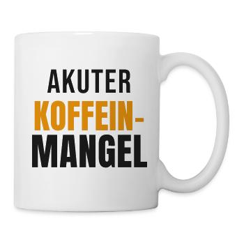 Carence aiguë en caféine - Mème drôle de phrase de café - Mug blanc - blanc - Droite