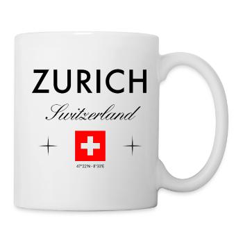 Zurich Switzerland Coordinates Travel Souvenir - Mug - white - Right