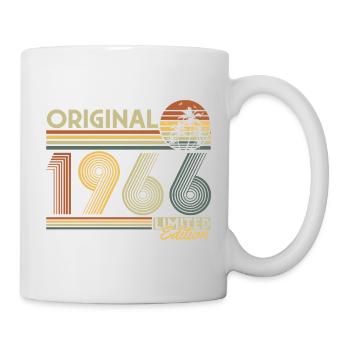 Original 1966 Jahrgang Vintage Retro Geburtstag - Tasse - Weiß - Rechts