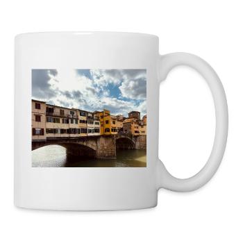 Immeubles colorés au bord de la rivière - Mug blanc - blanc - Droite