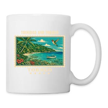 Trinidad und Tobago Tobago Vintage Reisemarke - Tasse - Weiß - Rechts
