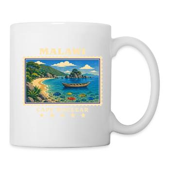 Malawi Cape Maclear Vintage Reisemarke - Tasse - Weiß - Rechts