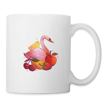 Cygne aux fruits et agrumes - Mug blanc - blanc - Droite