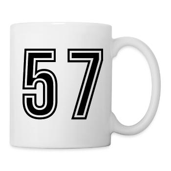 57 Symbole numérique - Mug blanc - blanc - Droite