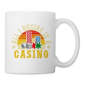 Fan de jeux d’argent : tout ce que je désire, c’est un casino - Mug blanc - blanc - Droite