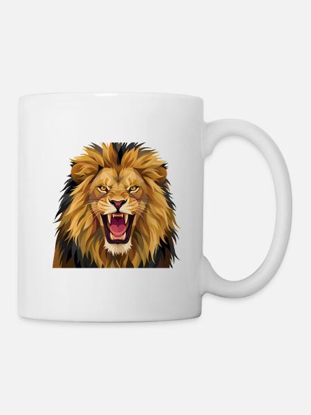 Lion Rugissant - Mug blanc - blanc