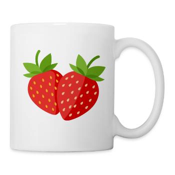 fraise - Mug blanc - blanc - Droite