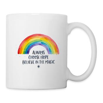Bemalter Regenbogen - Tasse - Weiß - Rechts