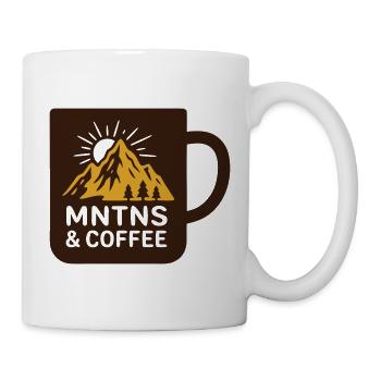 Badge de tasse de café Mountains - Mug blanc - blanc - Droite