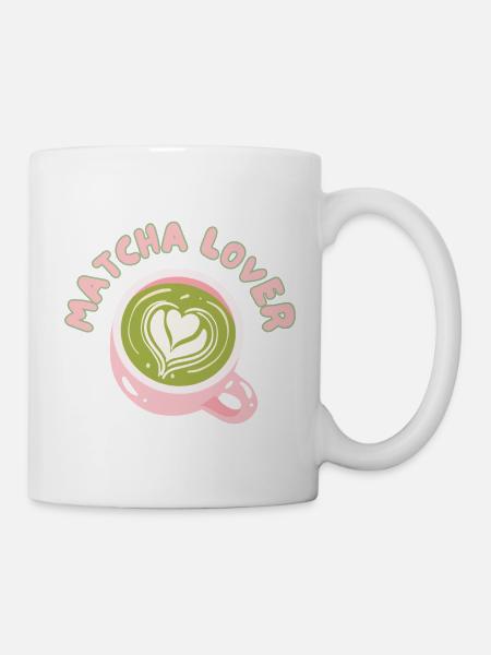 Matcha Liebhaber Tasse Herz Latte - Tasse - Weiß