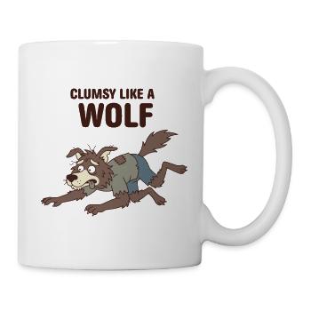 Why Always Me Werewolf – lustiges Halloween-T-Shirt - Tasse - Weiß - Rechts