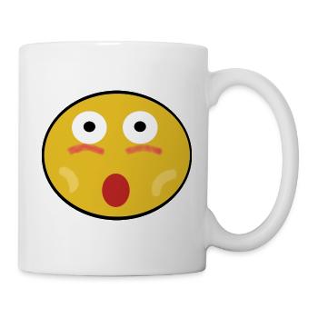 Überraschungs Gesicht - Tasse - Weiß - Rechts