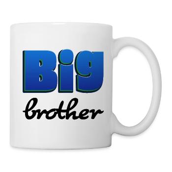 Schriftzug Big Brother für den großen Bruder - Tasse - Weiß - Rechts