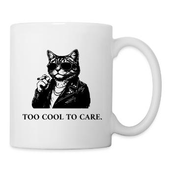Katzenbrillen-Attitüde zu cool - Tasse - Weiß - Rechts