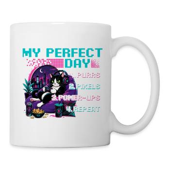 Gamer Gaming Cat Video Game - Tasse - Weiß - Rechts