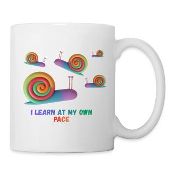 I learn at my own pace - Mug - white - Right