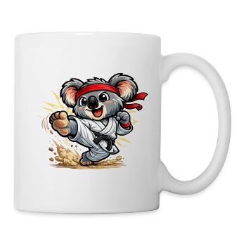 Süßer Koala macht Karate - Tasse - Weiß - Rechts