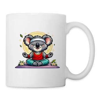 Süßer Koala beim Yoga - Tasse - Weiß - Rechts