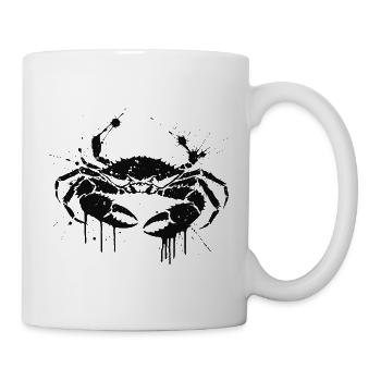 Schwarze Spritzkrabbe - Tasse - Weiß - Rechts