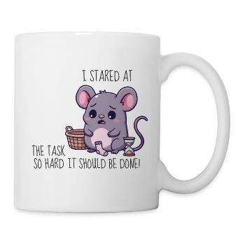 Ich starrte so intensiv auf die Aufgabe - Tasse - Weiß - Rechts