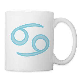 Krebs-Sternzeichen Pastellblau - Tasse - Weiß - Rechts
