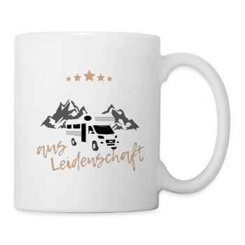 Passionate camping with caravan in Berge - Mug - white - Right