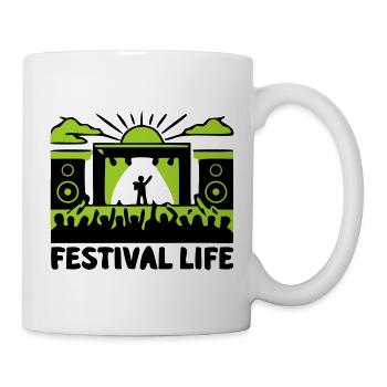 Festival, Stage, Music, Graphics - Mug - white - Right