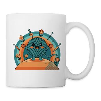 Lustiger Häkel-Garnliebhaber-Häkelkreis - Tasse - Weiß - Rechts