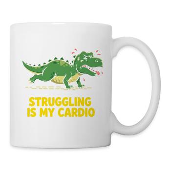 Dinosaurier hasst Cardio Training - Tasse - Weiß - Rechts