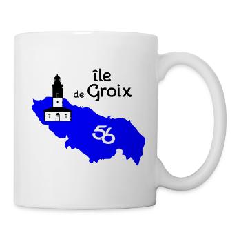 Île de Groix - Mug blanc - blanc - Droite