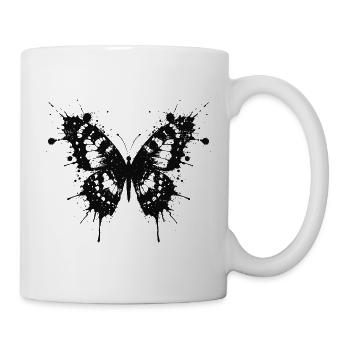 Schmetterlingstinte und Flecken - Tasse - Weiß - Rechts