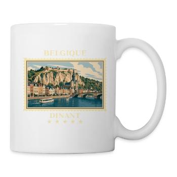 Belgien Dinant Vintage Reisemarke - Tasse - Weiß - Rechts