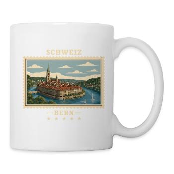 Schweiz Bern Vintage Reisemarke - Tasse - Weiß - Rechts