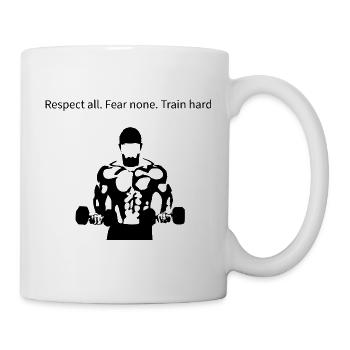 Stylized Bodybuilder Silhouette - Mug - white - Right